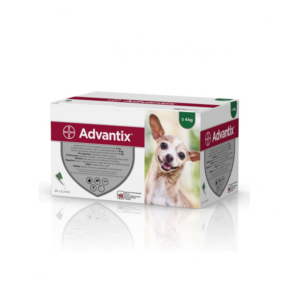 ADVANTIX 40(&lt;4 KG)*24 PIP/CUT [1]