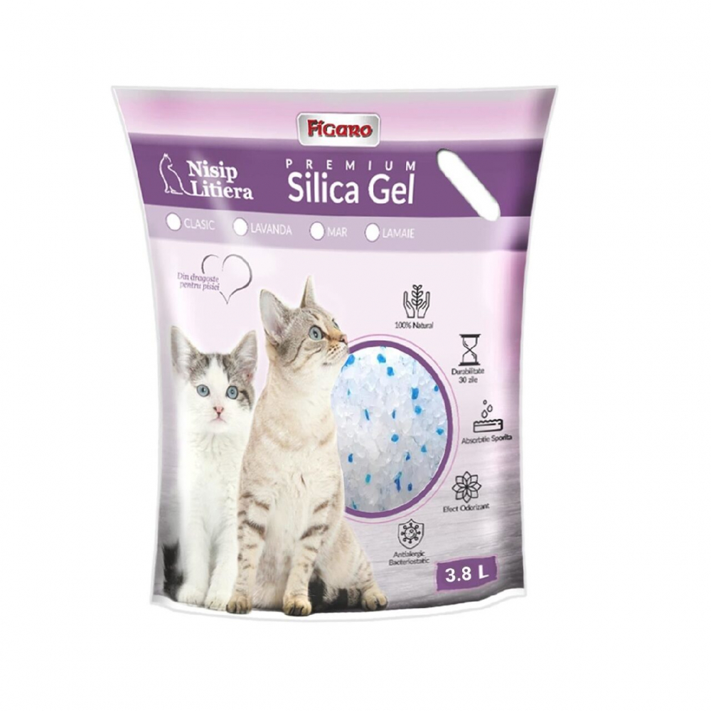 Asternut igienic pentru pisici Silica Gel Figaro 3,8L-PH INDICATOR [2]