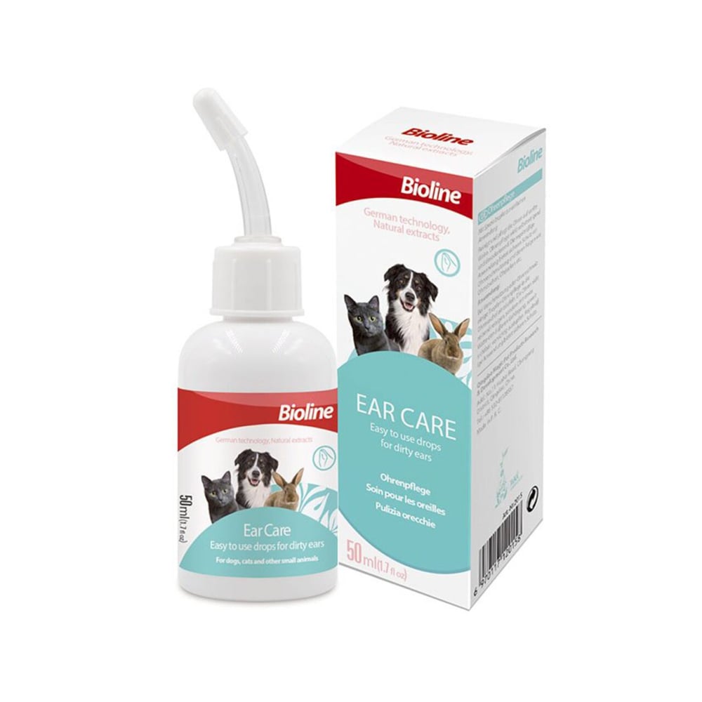 Bioline Soluție Curățare Urechi pentru Câini și Pisici 50 ml – Igienă, Curățare Delicată & Eliminare Mirosuri [1]