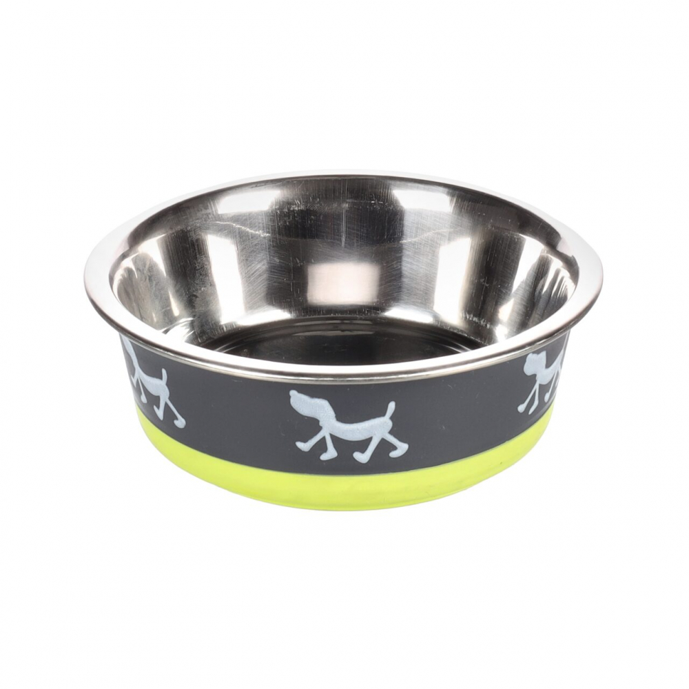CASTRON PENTRU CAINI DIN INOX GREY/LIME FLAMINGO 21.5CMx1700ML [1]