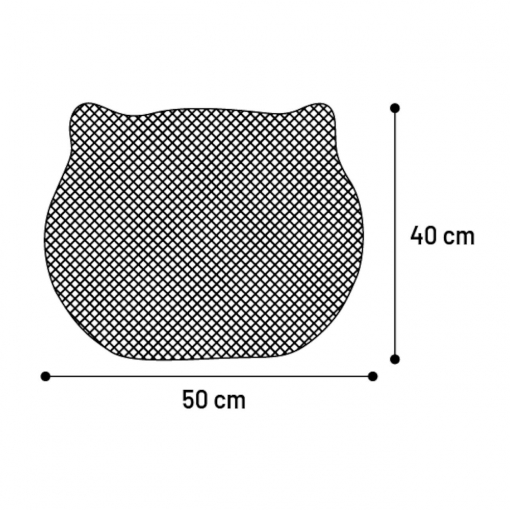 Covoras colector de nisip pentru litiera pisicii, negru, 50 X 40cm [4]