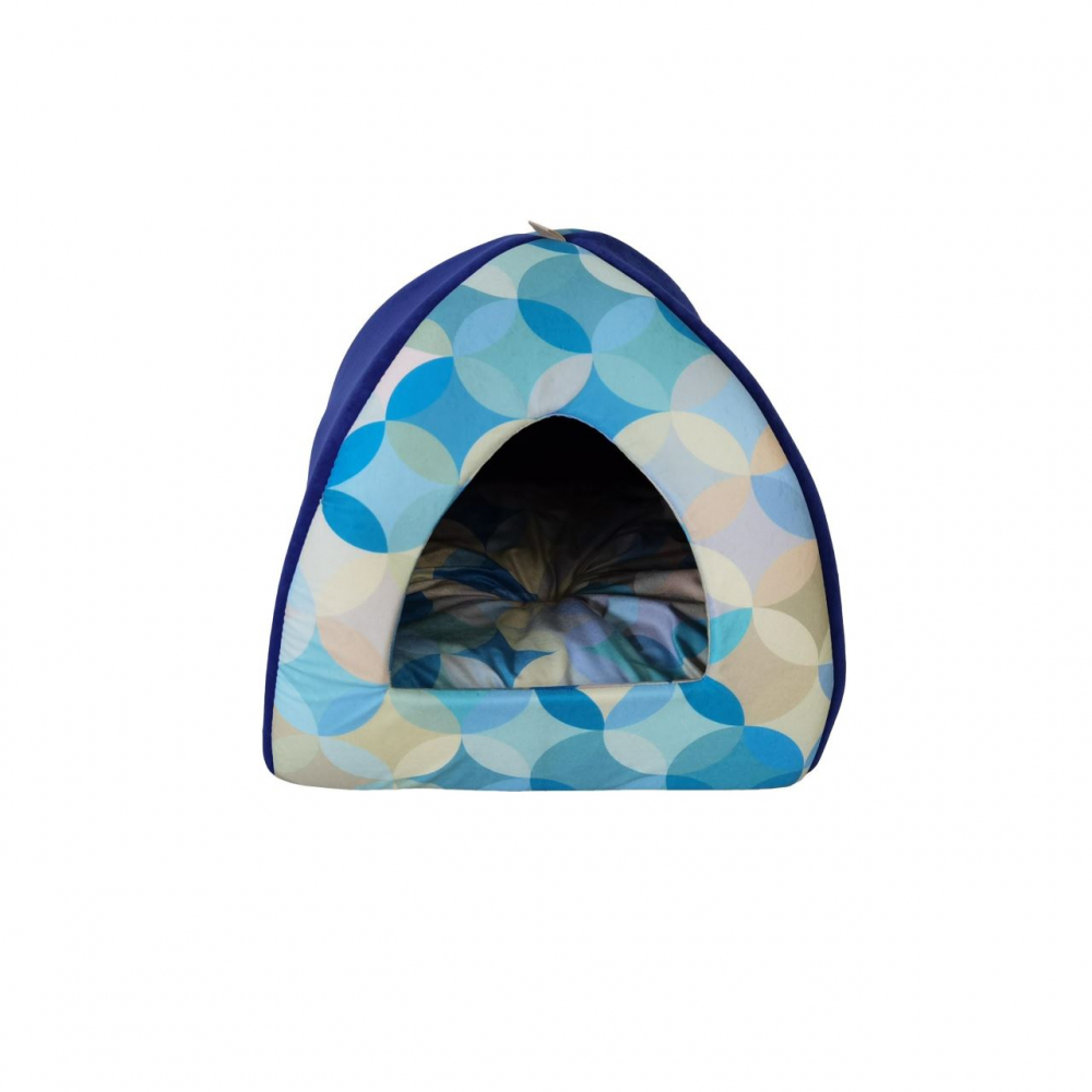 CULCUS TEXTIL PENTRU CAINI SI PISICI IGLU VEGA L BLUE 43x43x38 CM [1]