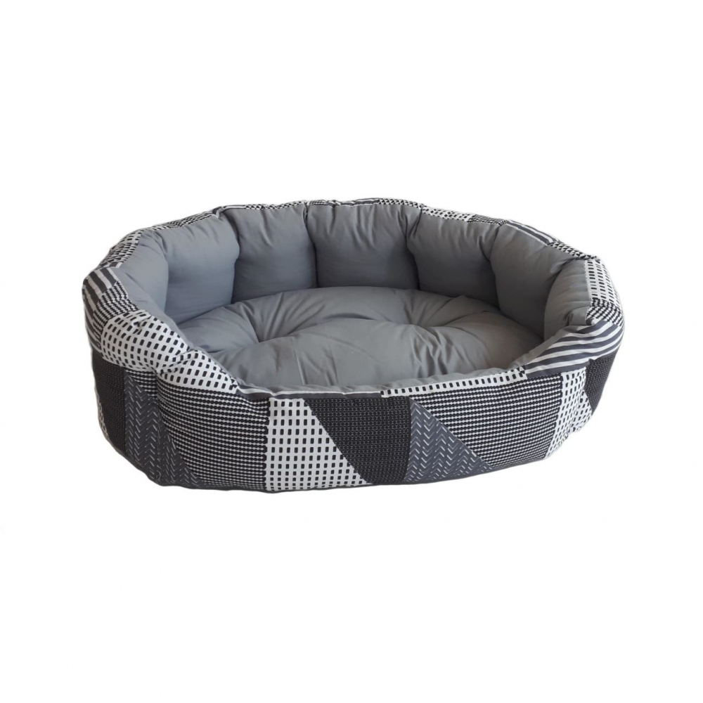 CULCUS TEXTIL PENTRU CAINI SI PISICI ORIONE S GREY-BLACK 48x38x17/60008002 [1]