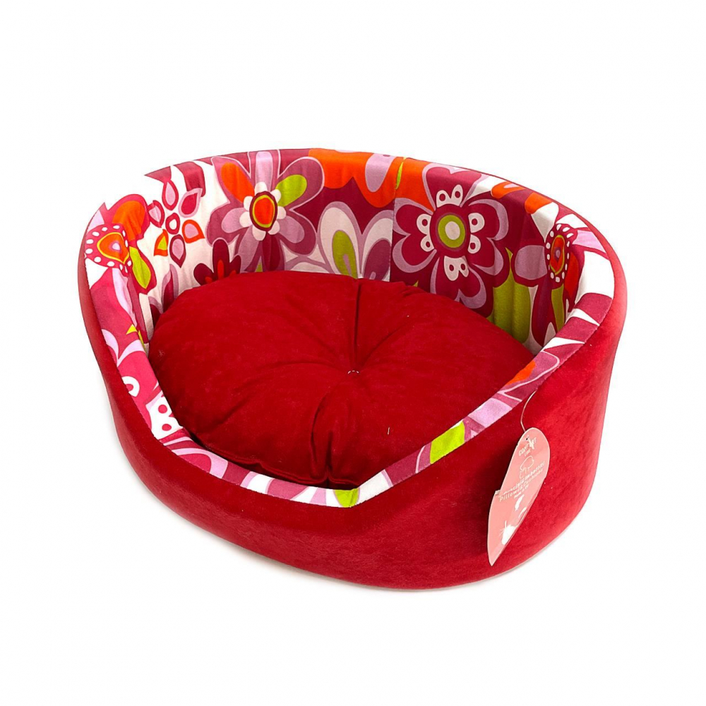 CULCUS TEXTIL PENTRU CAINI SI PISICI TAURUS 3 RED 51x61x20 CM [1]