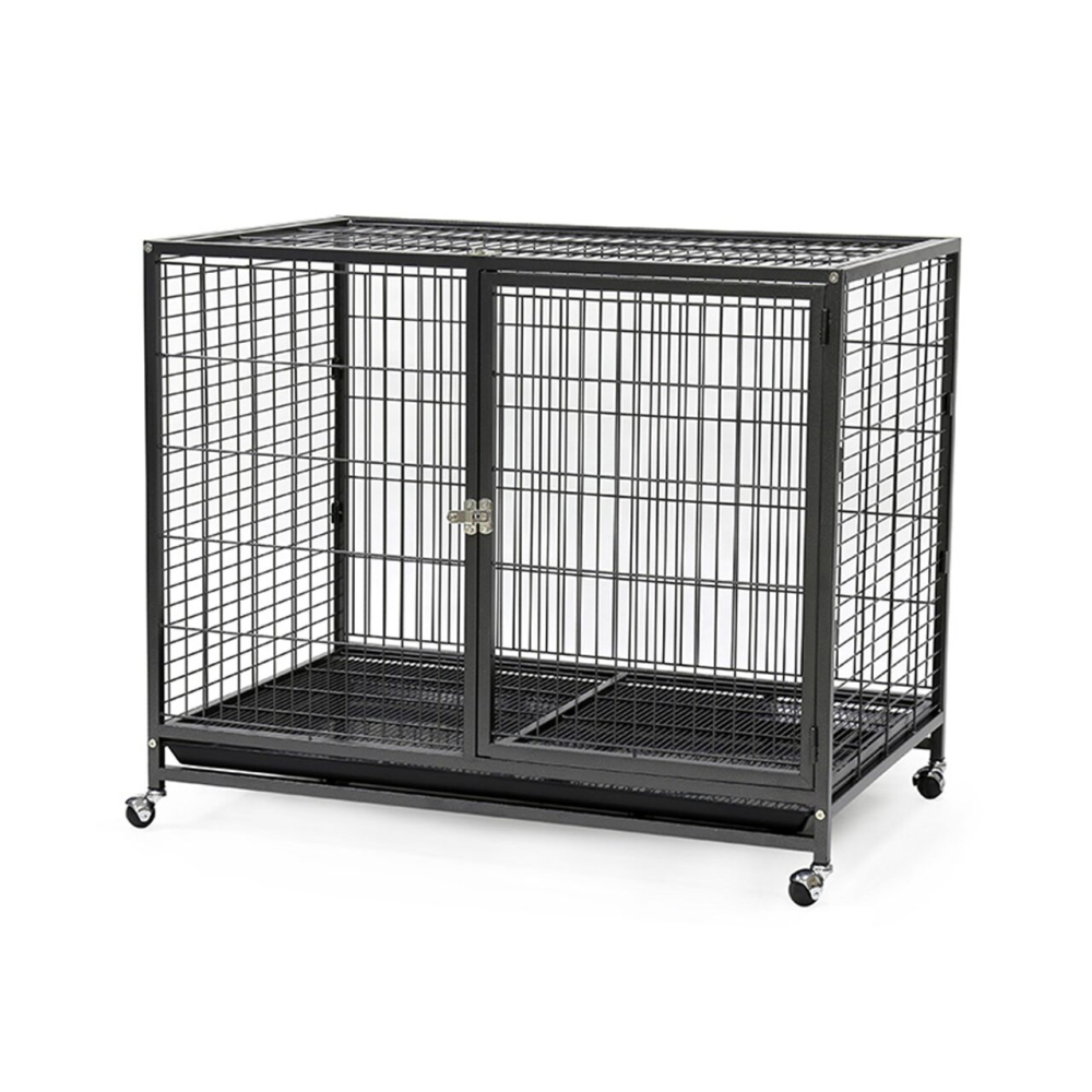 CUSCA METALICA PENTRU CAINI CU ROTI 109x70x89(h)cm [1]