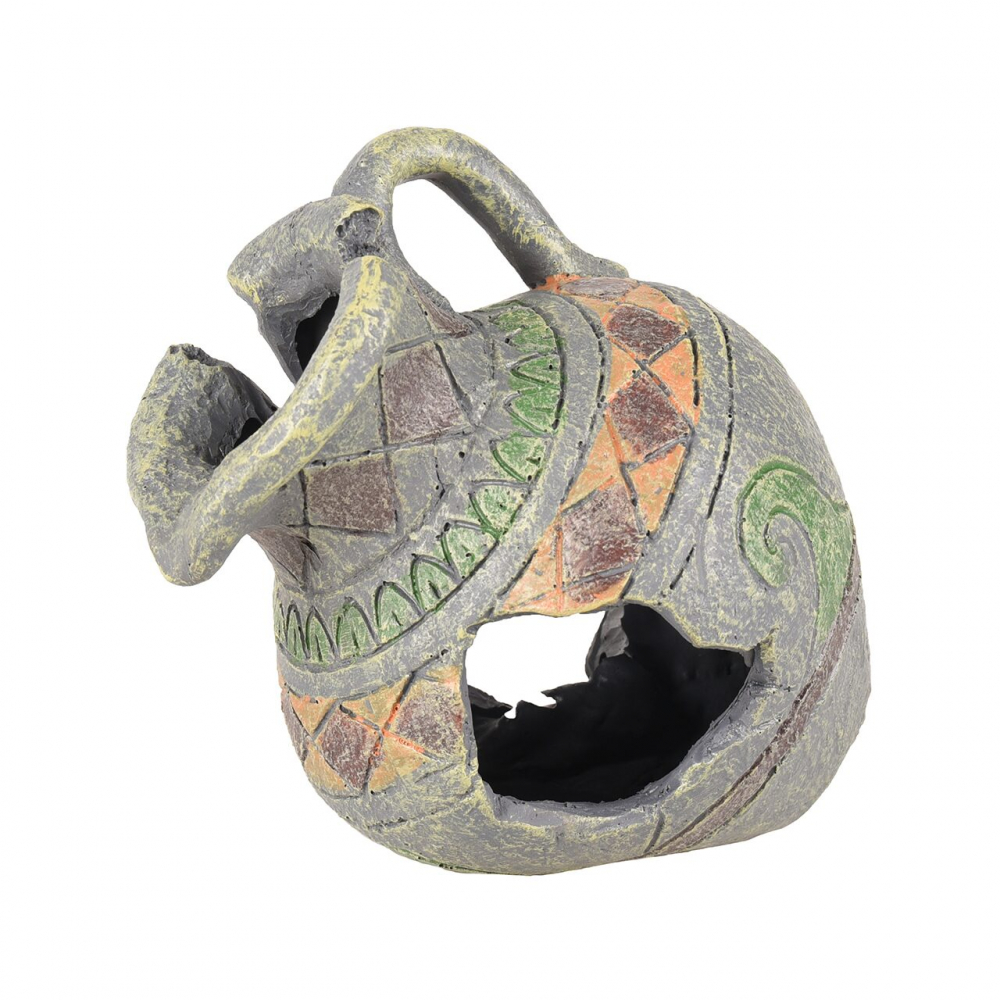 DECOR PENTRU ACVARIU EPAVA ULCIOR GRI FLAMINGO 13x12x13CM [1]