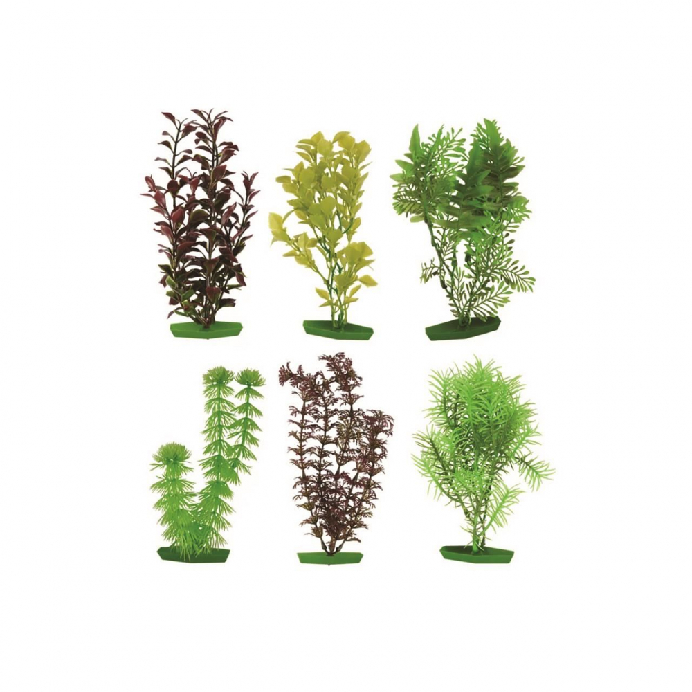 DECOR PENTRU ACVARIU PLANTA M FLAMINGO 10x6x22CM [1]