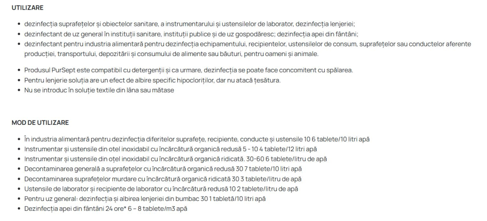 Pastile fântână, dezinfecție apă, cloramină pastile, Pursept 300 comprimate [2]