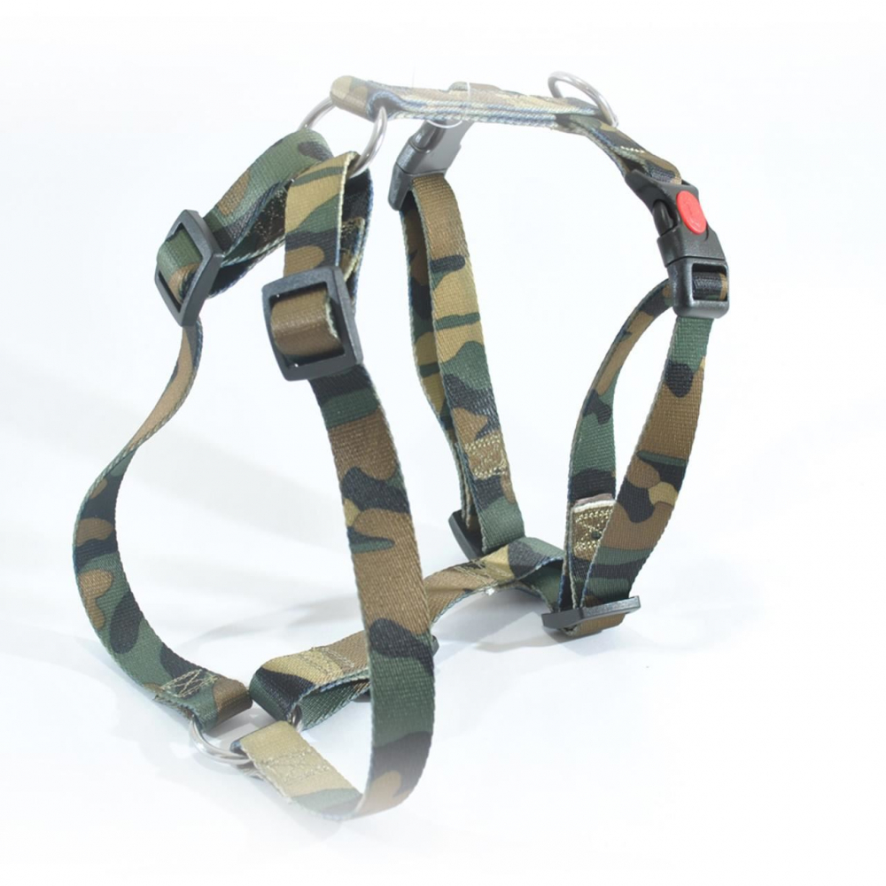 HAM PENTRU CAINI 3X AJUSTABIL NYLON MOL CAMUFLAJ CLICK 25MM*70-120CM/26001.251207 [1]