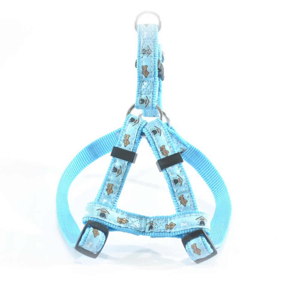 HAM PENTRU CAINI NYLON MOL CU MODEL LIGHT BLUE CLICK 10MM*22-40CM/L2602.10040B [1]