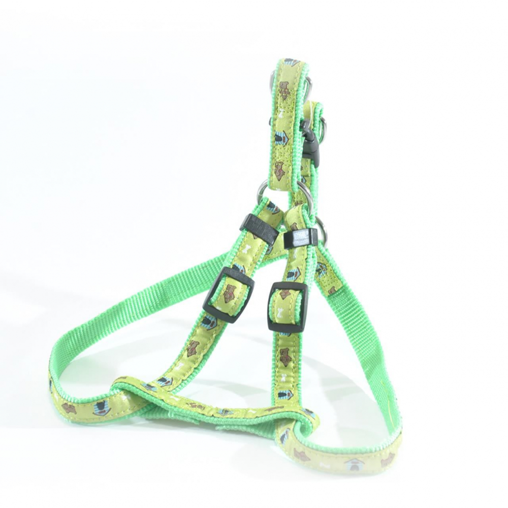 HAM PENTRU CAINI NYLON MOL CU MODEL LIME GREEN CLICK 20MM*40-70CM/L2602.200704 [1]