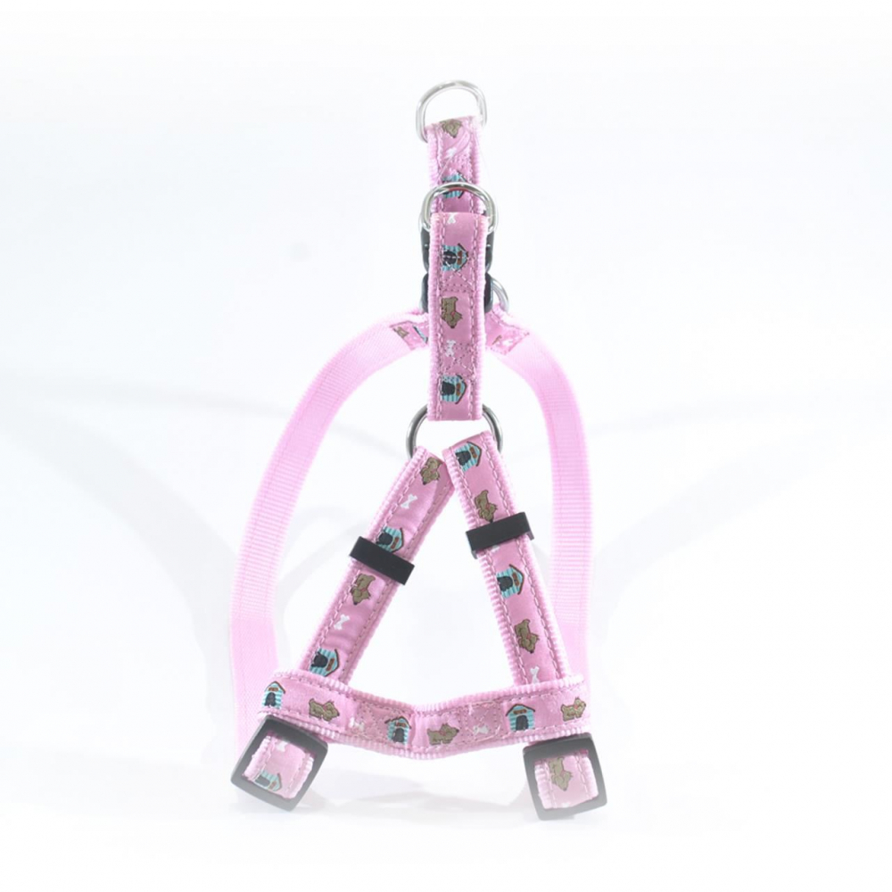 HAM PENTRU CAINI NYLON MOL CU MODEL PINK CLICK 10MM*22-40CM/L2602.10040A [1]