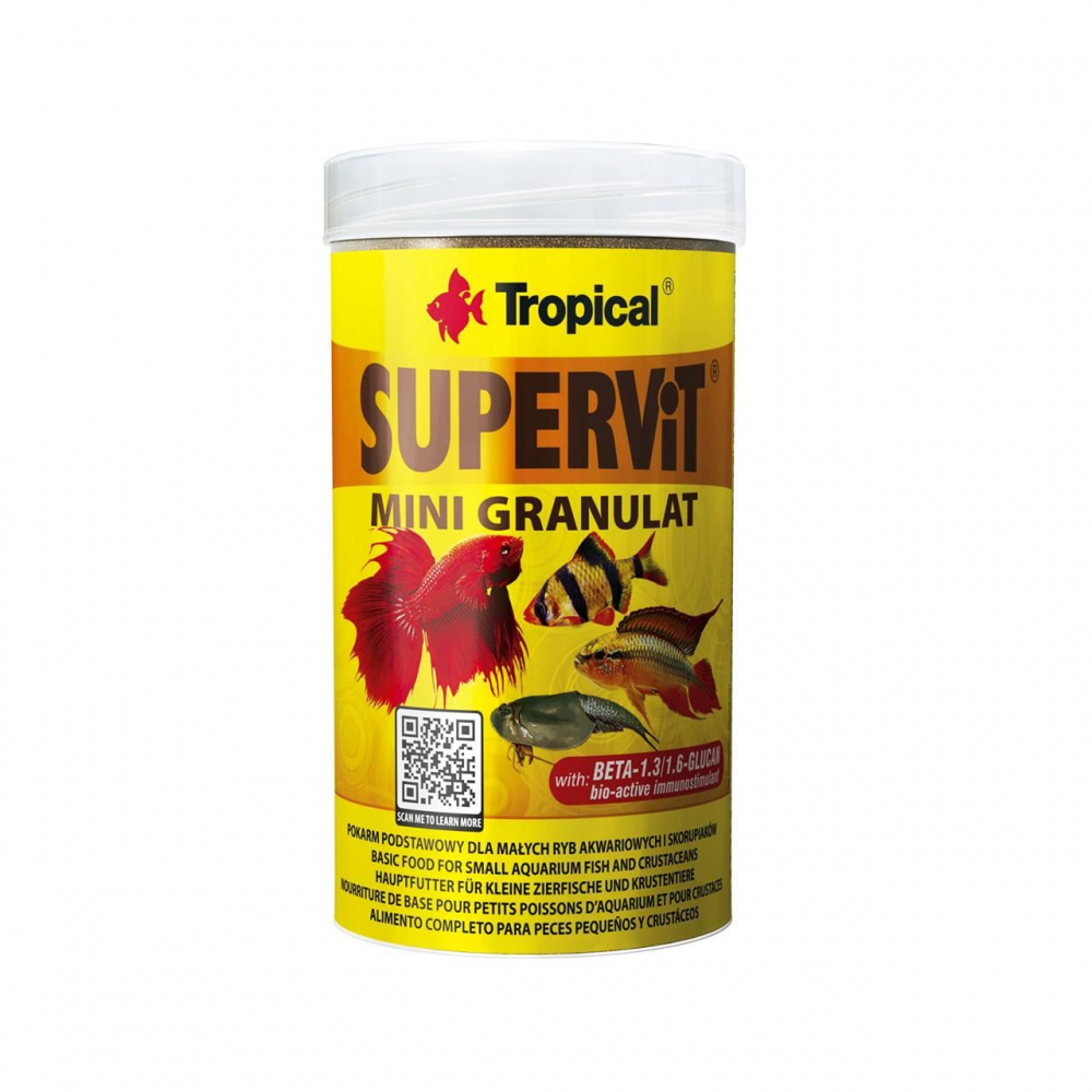 HRANA DE BAZA PENTRU PESTI SI CRUSTACEE TROPICAL SUPERVIT MINI GRANULAT 250 ML/162,5 G [1]