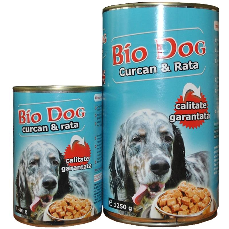 HRANA UMEDA PENTRU CAINI BIODOG CURCAN/RATA 1250GR (12BUC/BAX) [1]