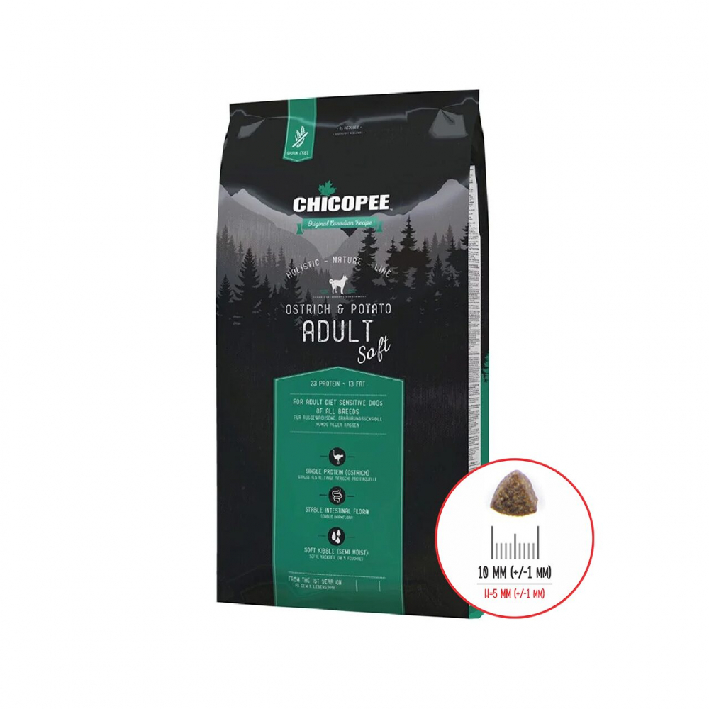 HRANA USCATA PENTRU CAINI SUPER PREMIUM CHICOPEE HNL SOFT ADULT OSTRICH&amp;POTATO 2KG [1]