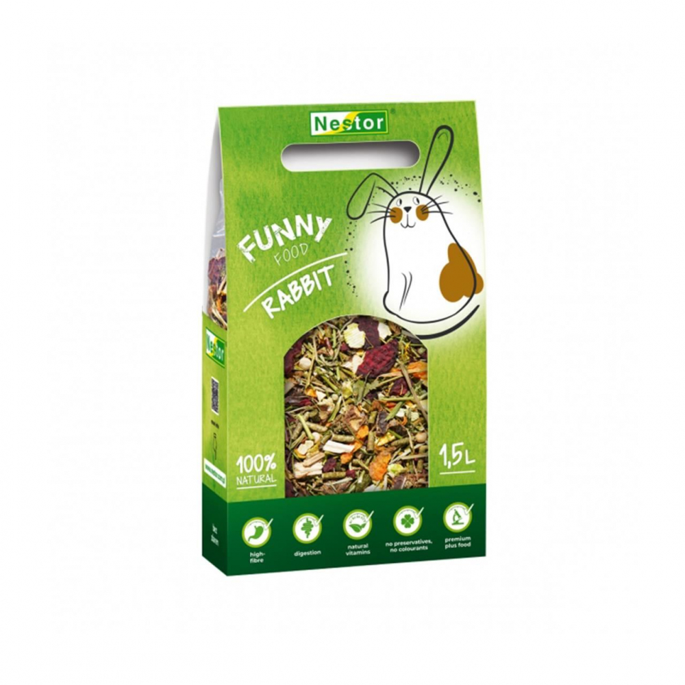 HRANA USCATA PENTRU IEPURI NESTOR FUNNY NATURAL 480 G [1]