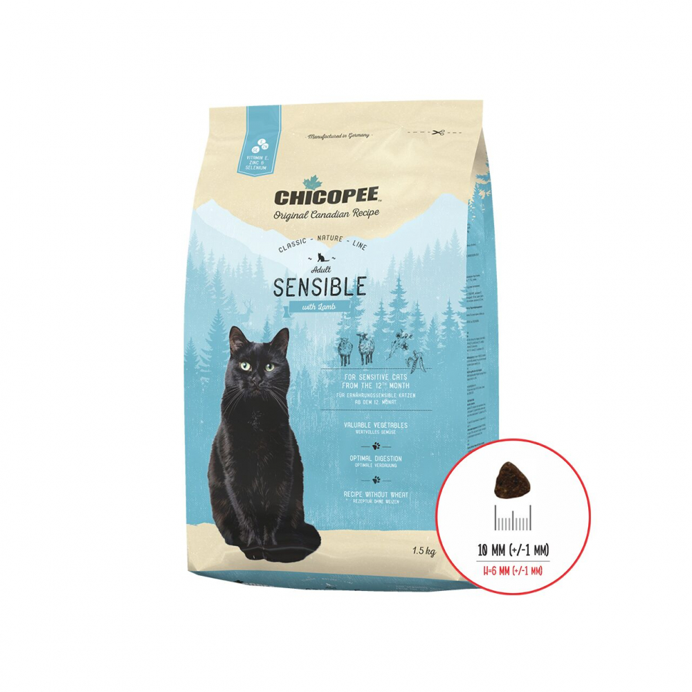 HRANA USCATA PENTRU PISICI SUPER PREMIUM CHICOPEE CNL ADULT SENSIBLE LAMB 1.5KG [1]