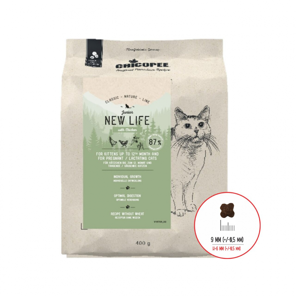 HRANA USCATA PENTRU PISICI SUPER PREMIUM CHICOPEE CNL JUNIOR NEW LIFE CHICKEN 400G [1]