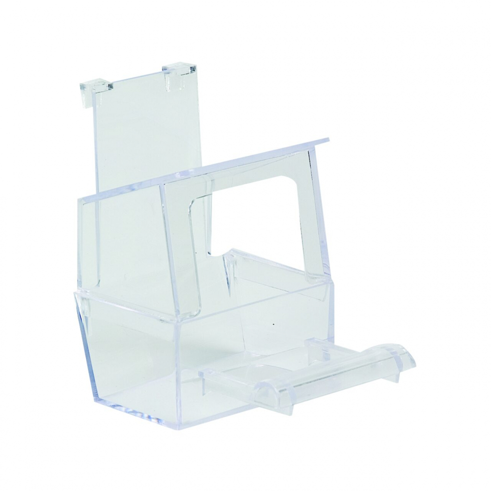 HRANITOARE/ADAPATOARE CU TREAPTA PENTRU PASARI EXOTICE TRANSPARENTA FLAMINGO 6x7x9CM [1]