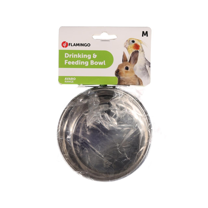 Hranitoare din inox pentru păsăr cu suport M 580 ml 13 x 15 x 5,5 cm [3]