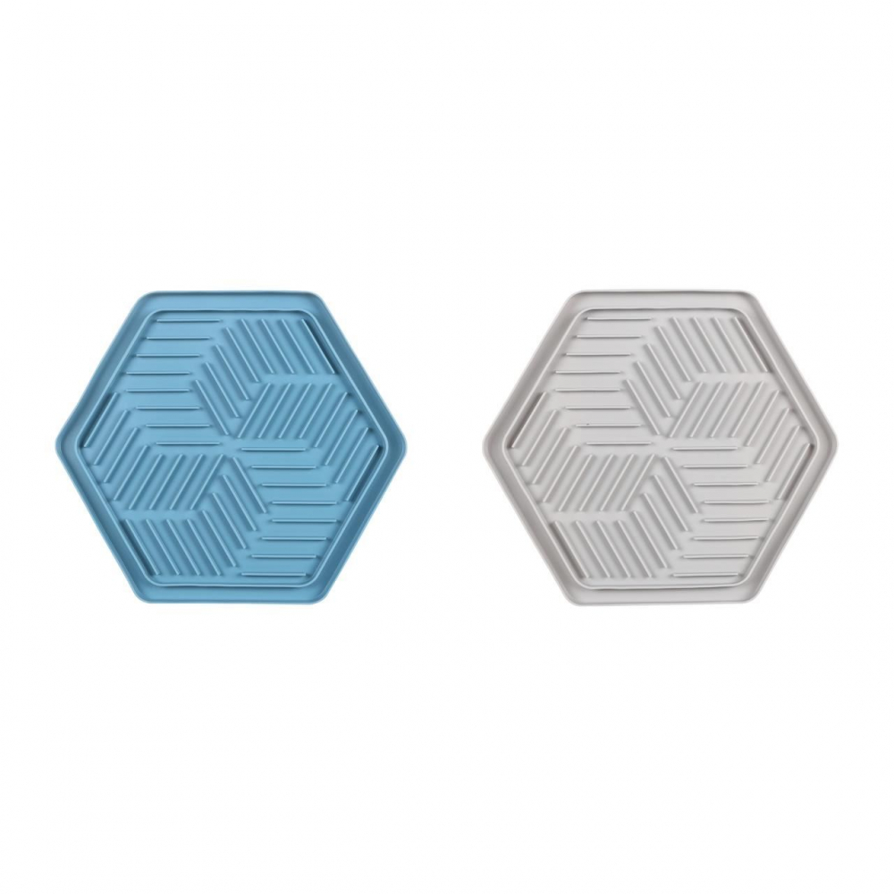 HRANITOARE PENTRU CAINI SI PISICI INTERACTIV FLAMINGO LICK PAD BEAN BLUE/GREY 24x21CM [1]