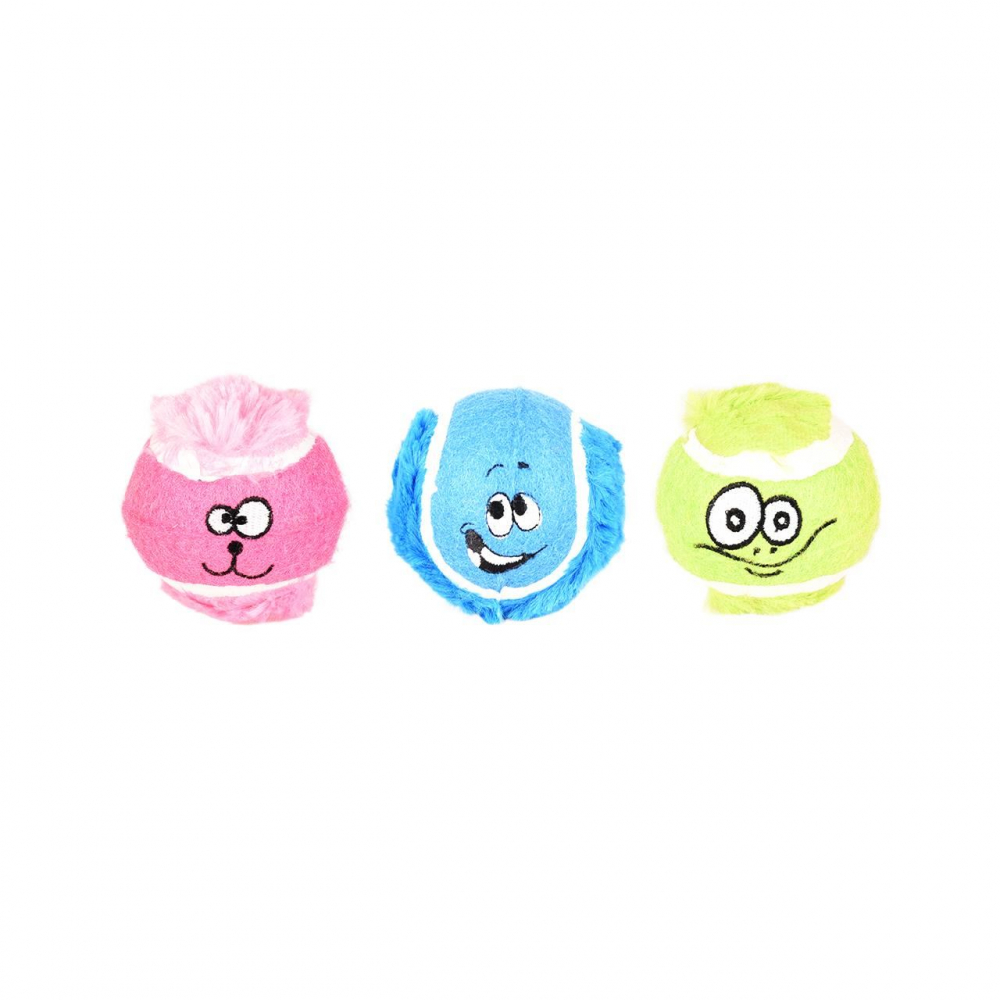JUCARIE PENTRU CAINI FLAMINGO MINGE TENIS SMASH BLUE/PINK/GREEN 6CM [1]