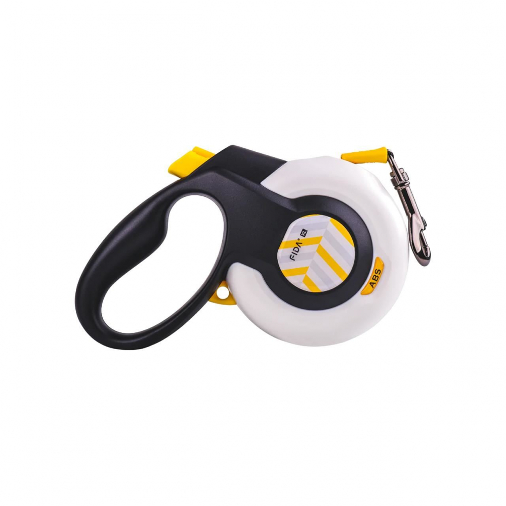 LESA PENTRU CAINI FIDA AUTOBRAKE BANDA XL WHITE 5 M/30-40 KG [1]