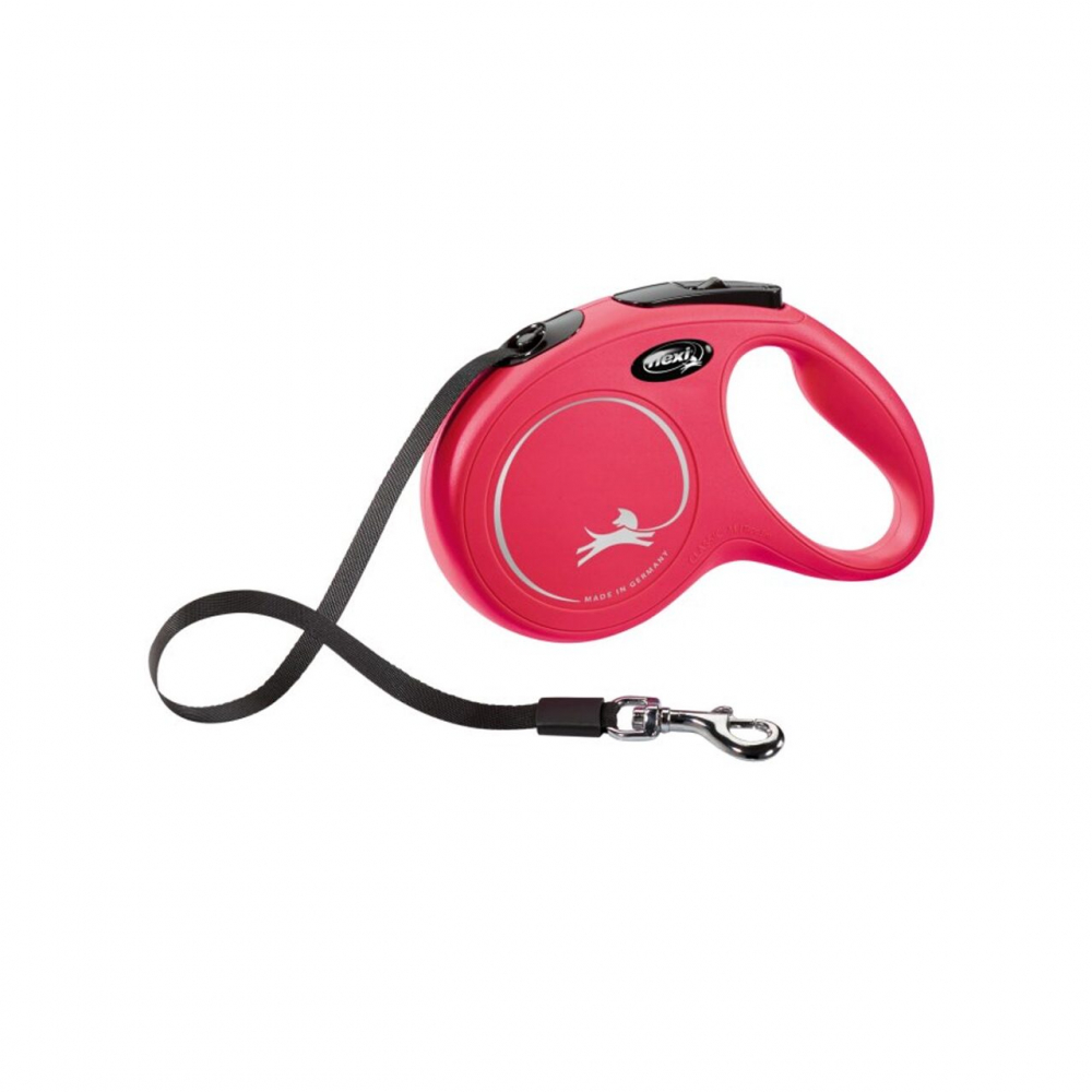 LESA PENTRU CAINI KERBL FLEXI CLASSIC CU BANDA M 5M/25KG RED [1]