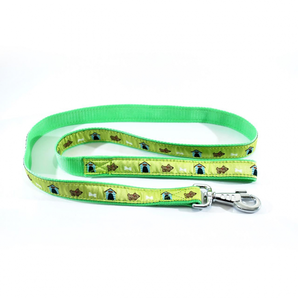 LESA PENTRU CAINI NYLON MOL CU MODEL GREEN 25MM*130CM/L5502.251304 [1]