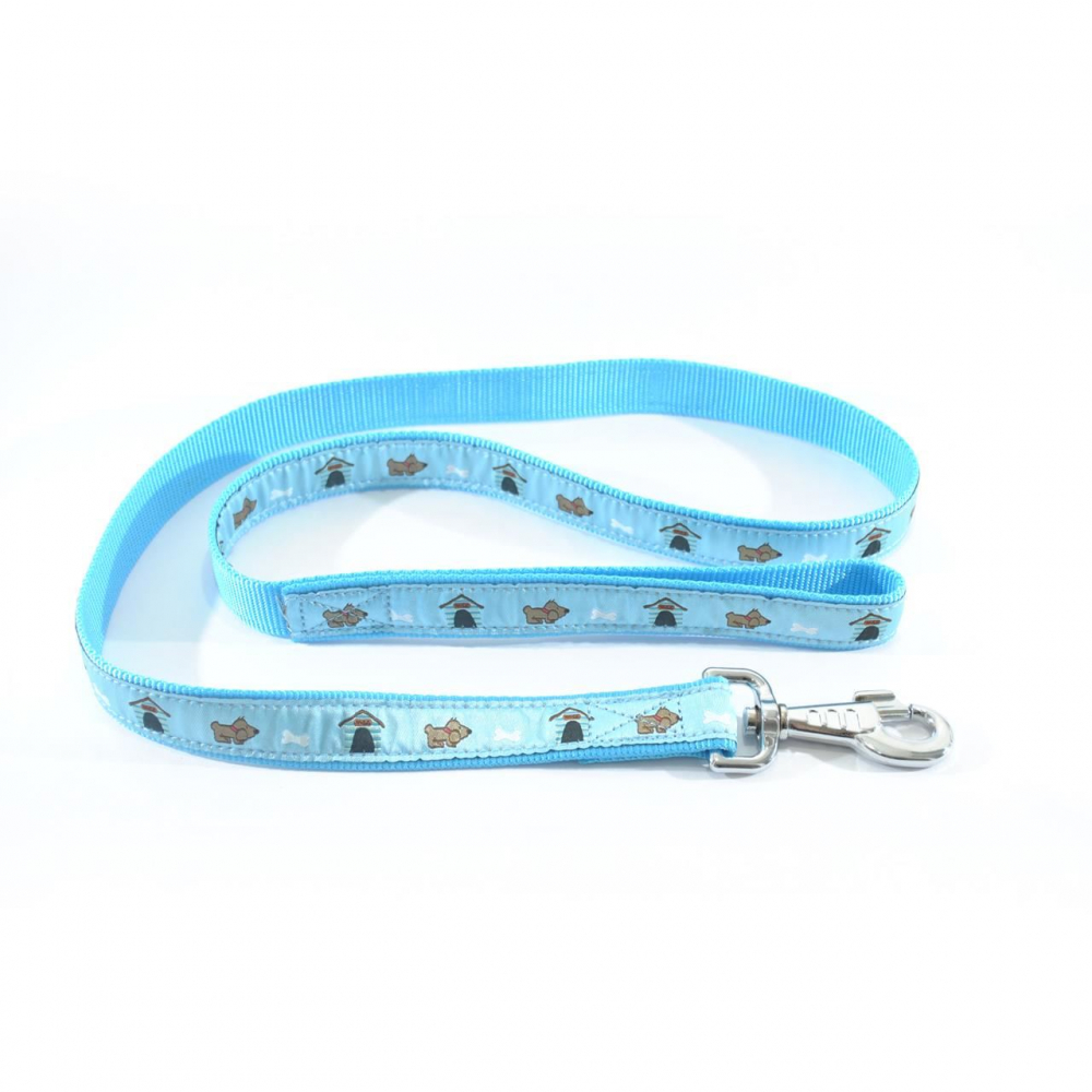 LESA PENTRU CAINI NYLON MOL CU MODEL LIGHT BLUE 15MM*130CM/L5502.15130B [1]