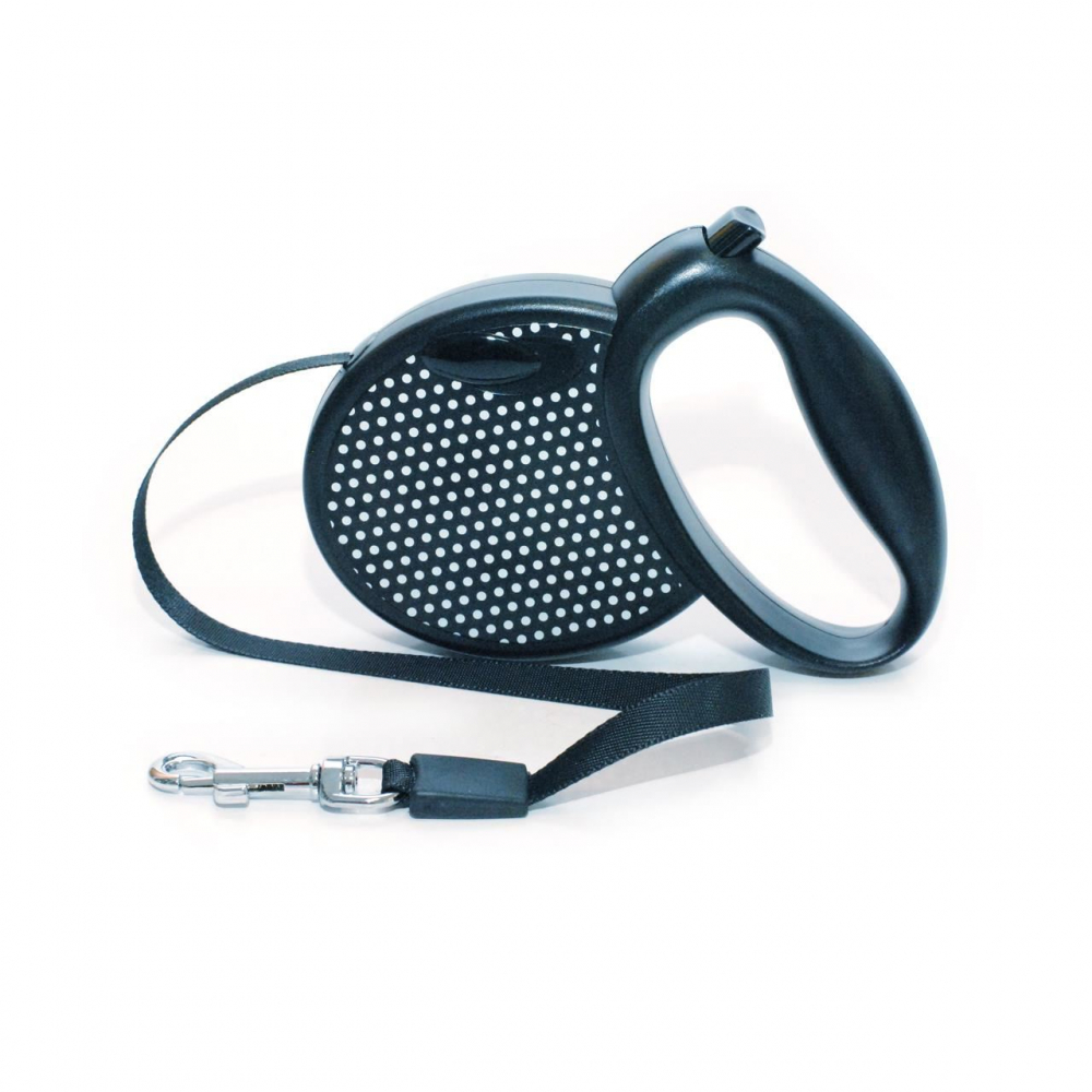 LESA RETRACTABILA PREMIUM PENTRU CAINI BLACK CU BULINE 3M BANDA [1]
