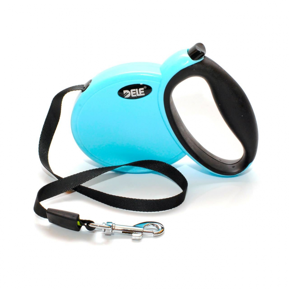 LESA RETRACTABILA PREMIUM PENTRU CAINI BLUE 3M BANDA [1]