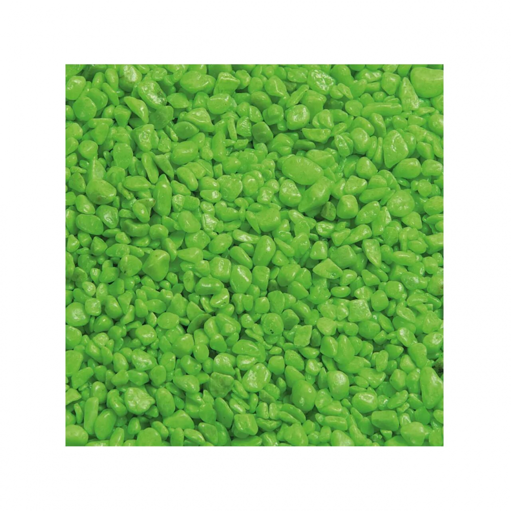 NISIP PENTRU ACVARIU FLAMINGO VERDE NEON 1KG 4-7MM [1]