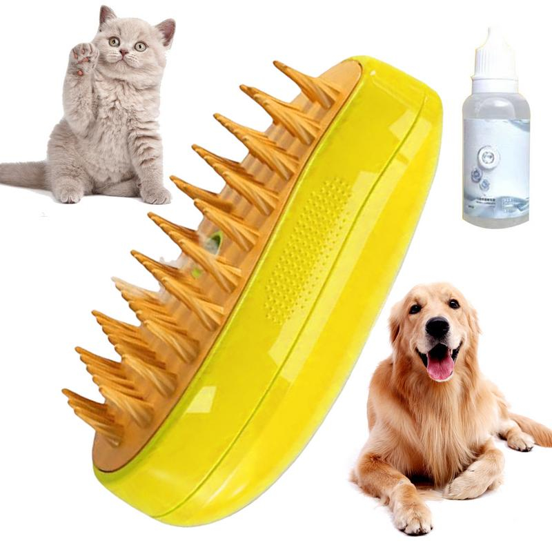 Perie 3 in 1 pentru Animale de Companie, cu Aburi, Pulverizator si Dozator Integrat, Ingrijire Pisici si Caini, Reincarcare USB [5]
