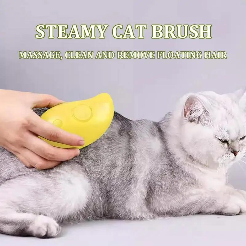 Perie 3 in 1 pentru Animale de Companie, cu Aburi, Pulverizator si Dozator Integrat, Ingrijire Pisici si Caini, Reincarcare USB [6]