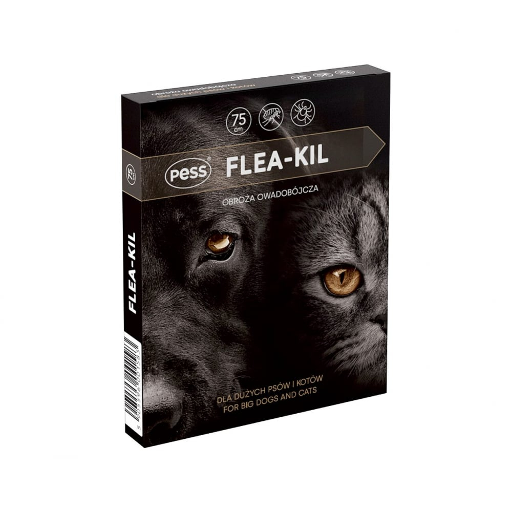 ZGARDA ANTIPARAZITARA (GRI) CU GERANIOL CAINI TALIE MARE FLEA-KIL 75CM [1]