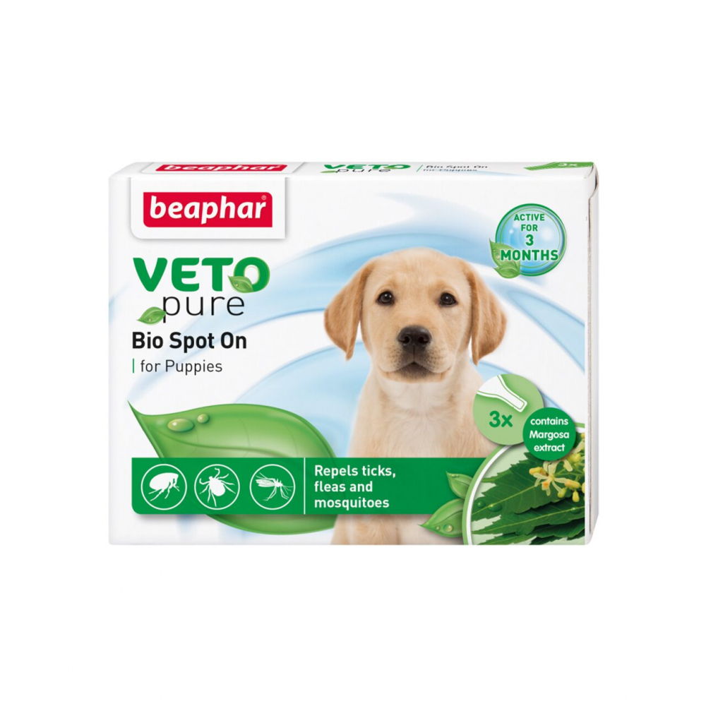 PIPETA ANTIPARAZITARA PENTRU CATELUSI BEAPHAR VETOPURE BIO SPOT ON 3PIP/CUT [1]