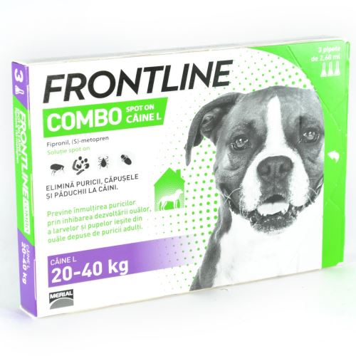 PIPETE ANTIPARAZITARE PURICI, CAPUSE, FRONTLINE COMBO 20-40kg/CUTIE*3 PIPETE [1]