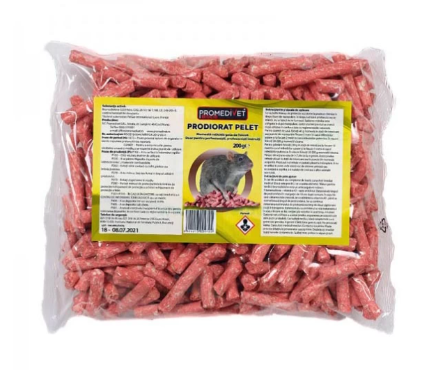 Raticid PRODIORAT PELET Rosu - 200 g, Otrava Sobolani si Soareci [1]