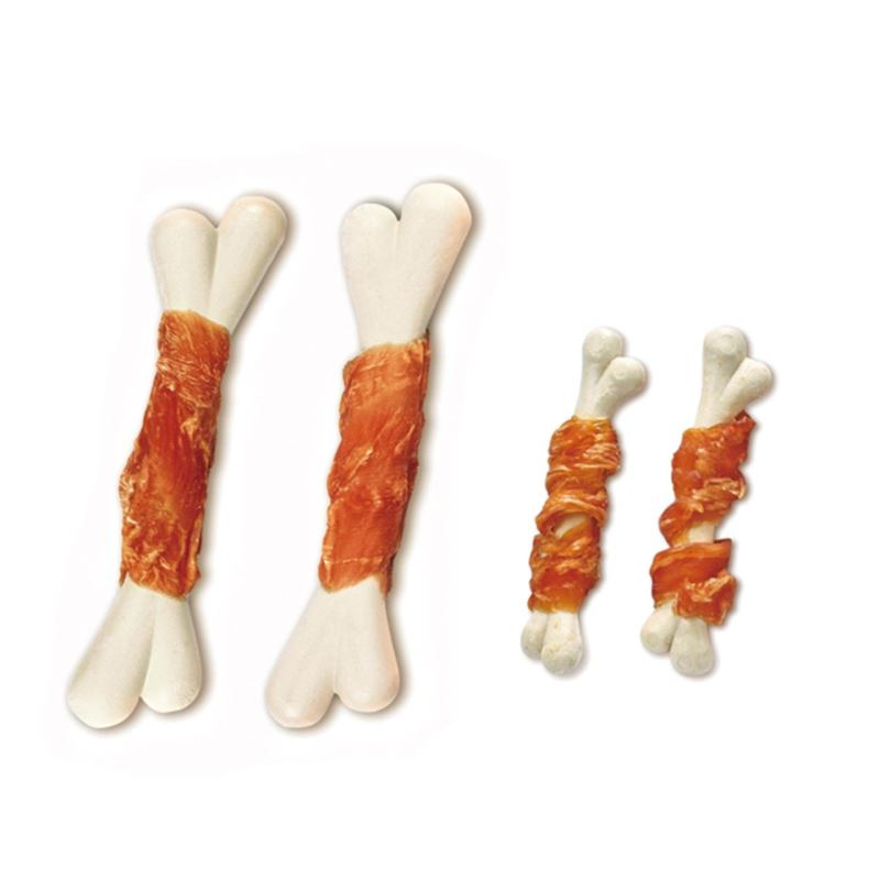 RECOMPENSE PENTRU CAINI BIODOG OS DIN CALCIU CU PIEPT DE PUI RASUCIT 500G [2]