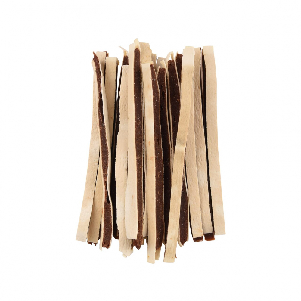 RECOMPENSE PENTRU CAINI FLAMINGO SNACK HAPKI SUSHI STRIPS MIEL SI PESTE 85G [1]