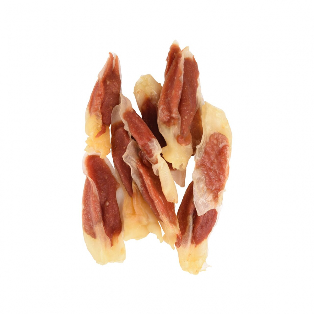 RECOMPENSE PENTRU CAINI FLAMINGO SNACK HAPKI URECHI DE IEPURE INVELITE IN RATA 85G [1]