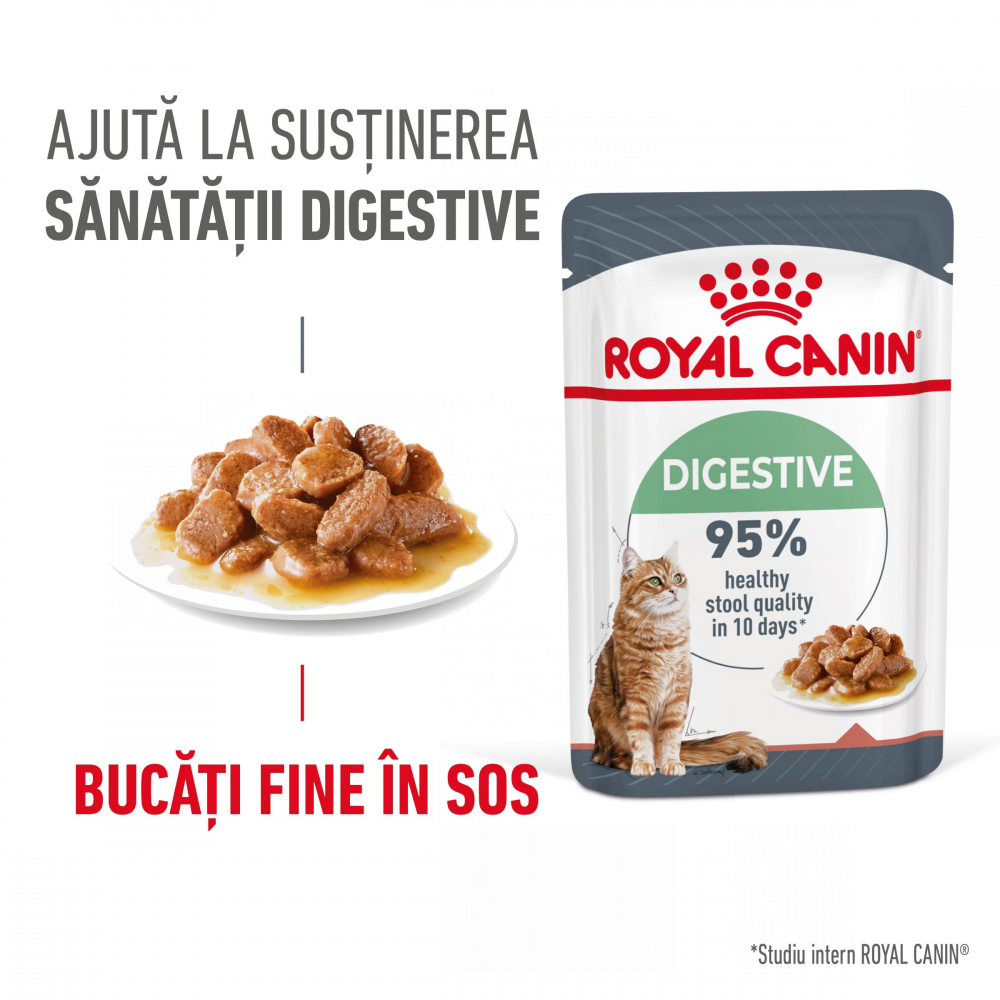 Royal Canin Digest Sensitive Care Adult hrana umeda pisica, confort digestiv (in sos), 85 g [8]