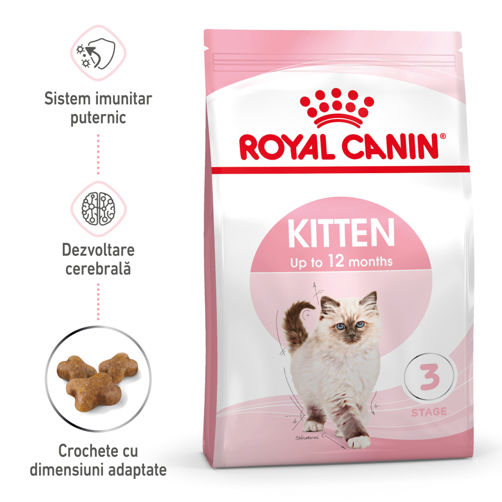 Mostră 100g hrană uscată pentru pisici mici, Royal Canin Kitten [2]