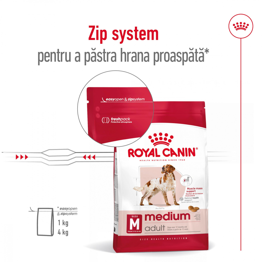 Royal Canin Medium Adult hrana uscata caine, 4 kg [8]