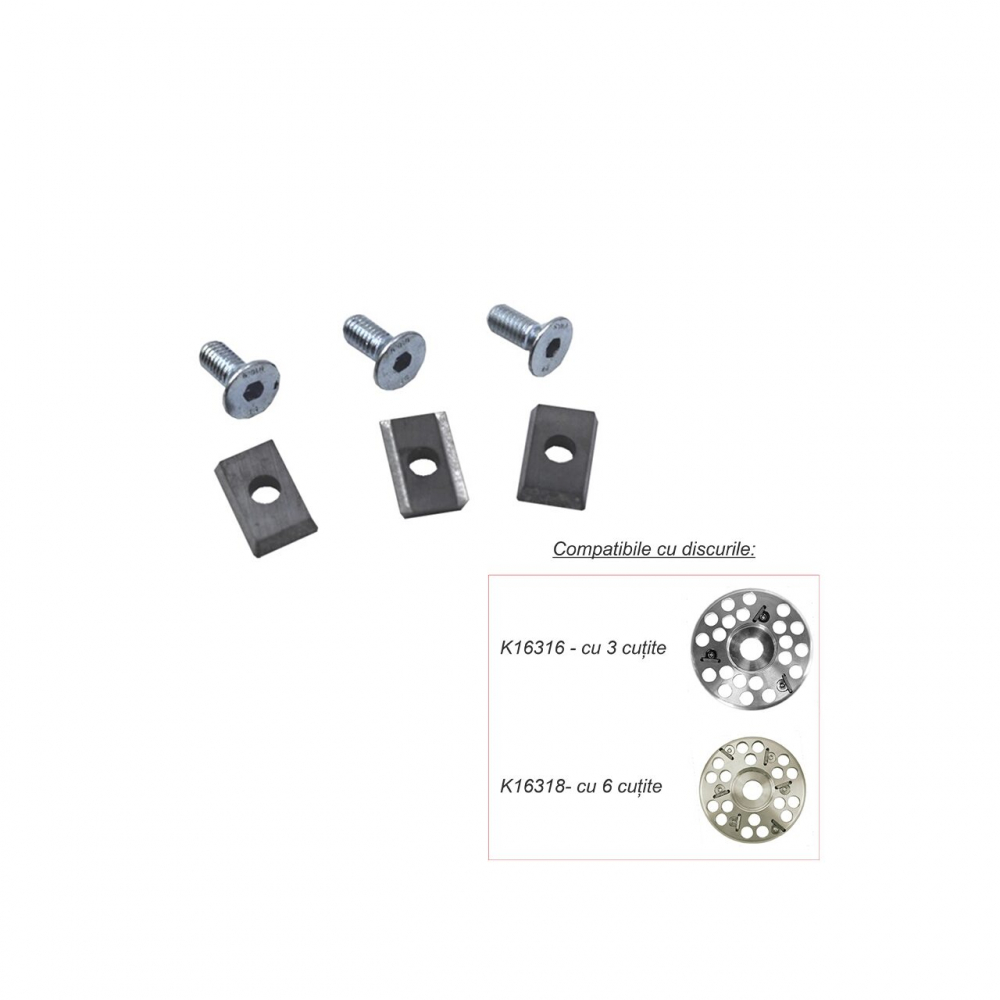 SET 3 CUTITE+3 SURUBURI PENTRU DISC ABRAZIV K16318 &amp; K16316 [1]