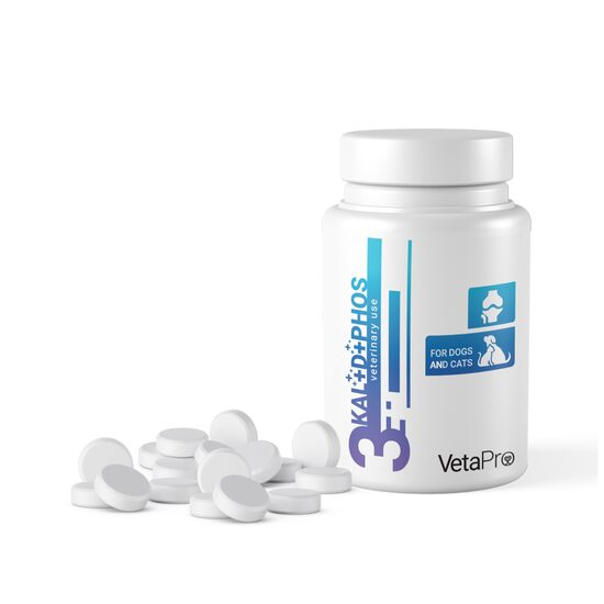 VETAPRO COMPLEX 3KAL+D+PHOS 60TAB/CUT OASE SI DINTI SANATOSI LA CAINI SI PISICI [1]