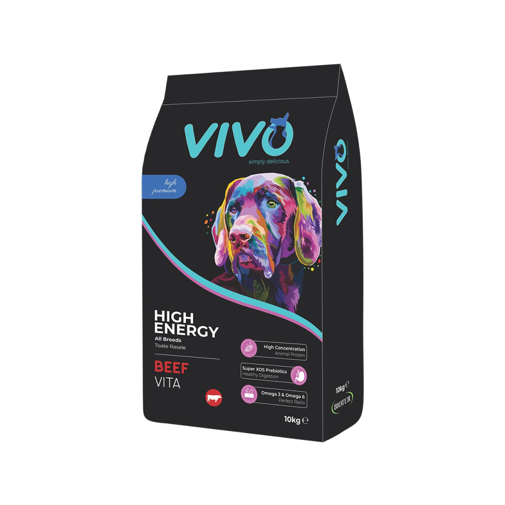 Mostră 100g hrană uscată pentru câini adulți, de toate rasele, cu vită, VIVO [2]