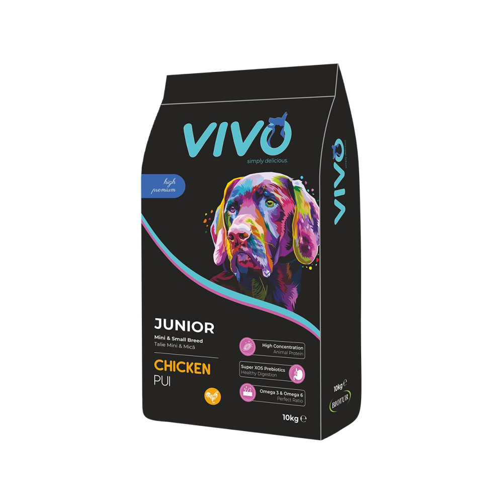 Mostră 100g hrană uscată cu pui pentru câini junior VIVO [2]