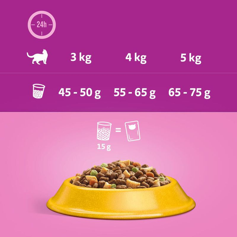 Whiskas hrana uscata pentru pisici adulte cu Pui, Vita sau Peste 14 kg [2]
